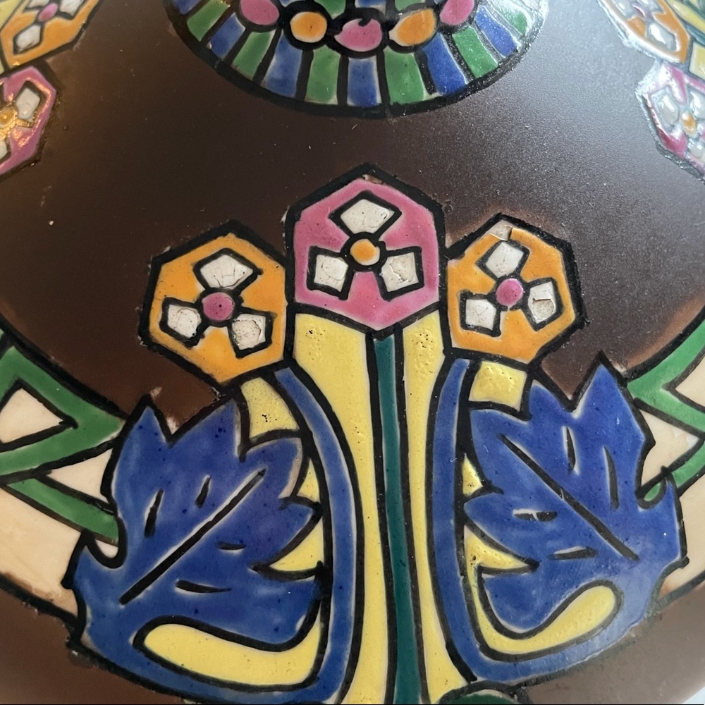 Antique hand painted vase - Picture 6 of 14